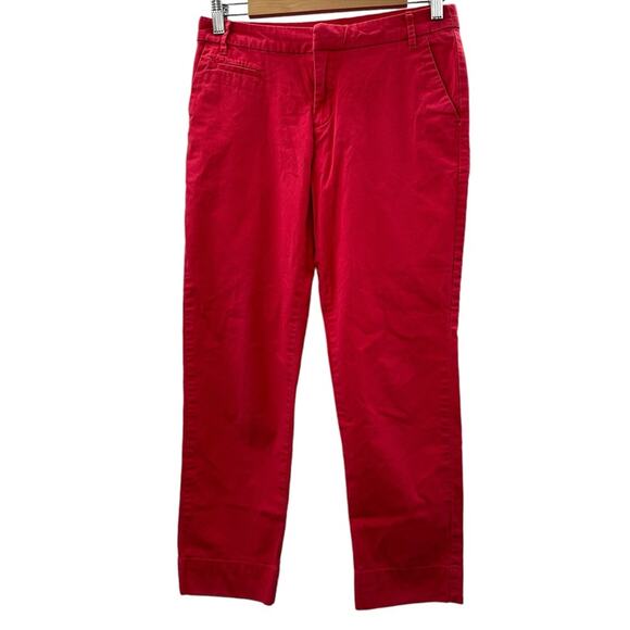 Patagonia Women's Red Mid Rise Straight Leg Chino Pants‎ Size 4  26.5" Inseam - Picture 1 of 12
